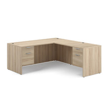 OfficeSource OS Laminate Collection Double 3/4 Pedestal ''L'' Desk - 71'' x 30''