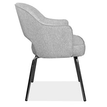 OfficeSource Kinsley Collection Modern Guest Chair with Black Metal Legs