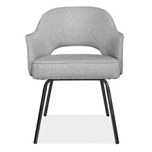 OfficeSource Kinsley Collection Modern Guest Chair with Black Metal Legs