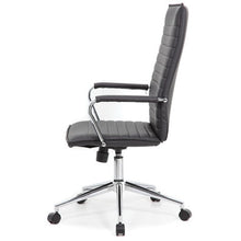 OfficeSource | Ridge | Executive High Back, Ribbed Back  Task Chair w/Chrome Base