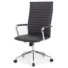 OfficeSource | Ridge | Executive High Back, Ribbed Back  Task Chair w/Chrome Base