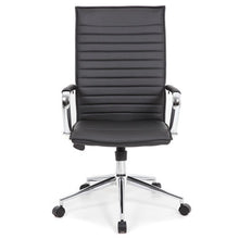 OfficeSource | Ridge | Executive High Back, Ribbed Back  Task Chair w/Chrome Base