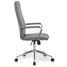 OfficeSource | Ridge | Executive High Back, Ribbed Back  Task Chair w/Chrome Base
