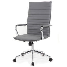 OfficeSource | Ridge | Executive High Back, Ribbed Back  Task Chair w/Chrome Base