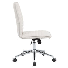 OfficeSource | Ridge | Executive Mid Back Armless, Ribbed Back Task Chair  w/Chrome Base