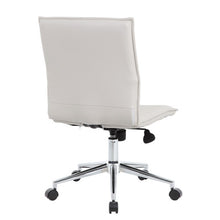 OfficeSource | Ridge | Executive Mid Back Armless, Ribbed Back Task Chair  w/Chrome Base