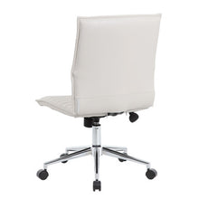 OfficeSource | Ridge | Executive Mid Back Armless, Ribbed Back Task Chair  w/Chrome Base