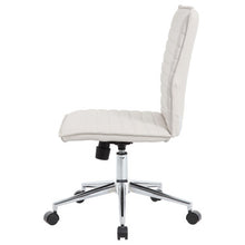 OfficeSource | Ridge | Executive Mid Back Armless, Ribbed Back Task Chair  w/Chrome Base