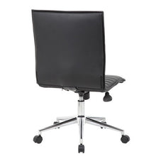 OfficeSource | Ridge | Executive Mid Back Armless, Ribbed Back Task Chair  w/Chrome Base