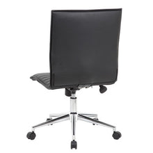 OfficeSource | Ridge | Executive Mid Back Armless, Ribbed Back Task Chair  w/Chrome Base