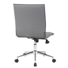 OfficeSource | Ridge | Executive Mid Back Armless, Ribbed Back Task Chair  w/Chrome Base
