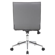 OfficeSource | Ridge | Executive Mid Back Armless, Ribbed Back Task Chair  w/Chrome Base