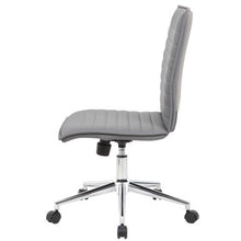 OfficeSource | Ridge | Executive Mid Back Armless, Ribbed Back Task Chair  w/Chrome Base