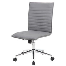 OfficeSource | Ridge | Executive Mid Back Armless, Ribbed Back Task Chair  w/Chrome Base