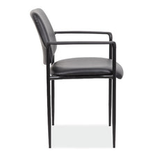 OfficeSource Levy Collection Guest Stack Chair with Arms and Black Frame