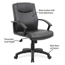 OfficeSource Advantage Collection Executive Mid Back with Black Frame