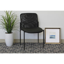 OfficeSource | Crossway | Armless Side Chair with Black Frame - Fabric