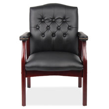 OfficeSource | Lancaster Collection | Guest Chair with Mahogany Frame - 27''D