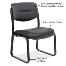 OfficeSource Merit Collection Armless Sled Base Guest Chair with Black Frame