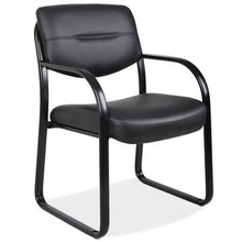 OfficeSource Merit Collection Sled Base Guest Chair with Arms and Black Frame