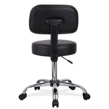 OfficeSource Medical Stools Medical Stool with Backrest and Polished Chrome Base