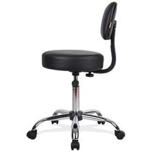 OfficeSource Medical Stools Medical Stool with Backrest and Polished Chrome Base