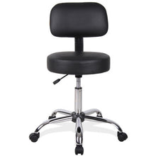 OfficeSource Medical Stools Medical Stool with Backrest and Polished Chrome Base