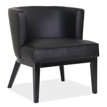 OfficeSource | Bowery | Barrel Back Arm Chair with Black Wood Legs