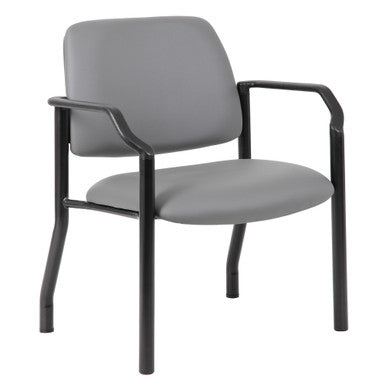 OfficeSource | Big & Tall | Guest Chair with Arms and Black Frame - 27.5''W