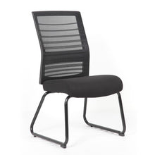 OfficeSource | Interchangeable | Black Mesh Back Guest Chair with Sled Base