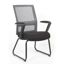 OfficeSource | Interchangeable | Black Mesh Back Guest Chair with Sled Base