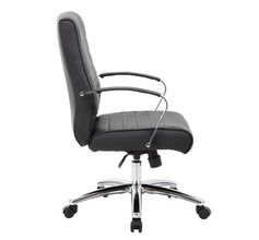 OfficeSource | Studio | Mid Back Chair with Chrome Frame