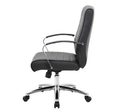 OfficeSource | Studio | Mid Back Chair with Chrome Frame