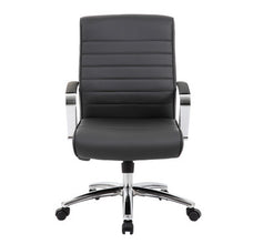 OfficeSource | Studio | Mid Back Chair with Chrome Frame