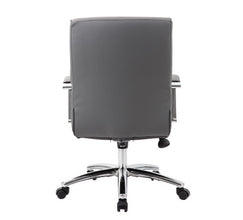 OfficeSource | Studio | Mid Back Chair with Chrome Frame