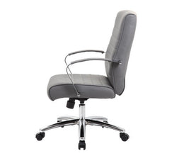 OfficeSource | Studio | Mid Back Chair with Chrome Frame