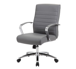 OfficeSource | Studio | Mid Back Chair with Chrome Frame