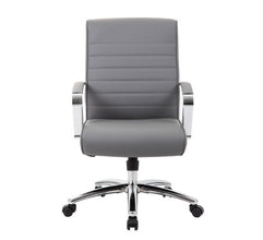 OfficeSource | Studio | Mid Back Chair with Chrome Frame