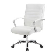 OfficeSource | Studio | Mid Back Chair with Chrome Frame