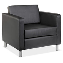 OfficeSource | Define | Club Chair with Silver Metal Legs