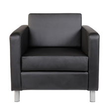 OfficeSource | Define | Club Chair with Silver Metal Legs