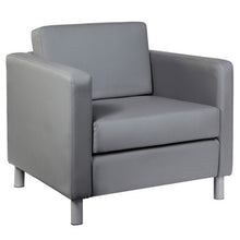 OfficeSource | Define | Club Chair with Silver Metal Legs