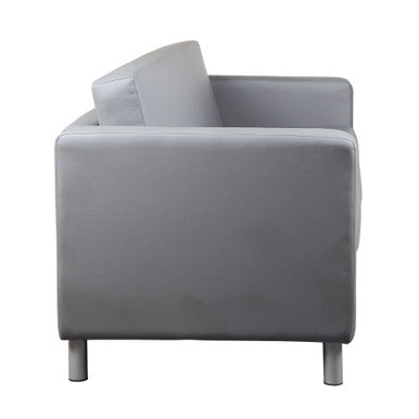 OfficeSource | Define | Club Chair with Silver Metal Legs