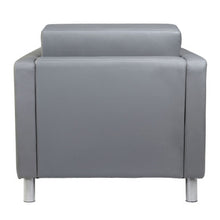 OfficeSource | Define | Club Chair with Silver Metal Legs