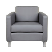 OfficeSource | Define | Club Chair with Silver Metal Legs