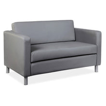 OfficeSource | Define | Loveseat with Silver Metal Legs