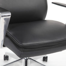 OfficeSource | Obsidian | High Back Executive Conference Chair with Fixed Aluminum Arms and Base