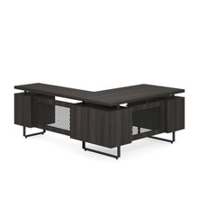 OfficeSource | Palisades | L Shape Double Pedestal Desk with Reversible Return - 60''W