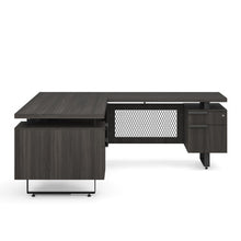 OfficeSource | Palisades | L Shape Double Pedestal Desk with Reversible Return - 72''W