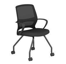 OfficeSource | Orion | Mesh Back Guest Chair with Black Frame